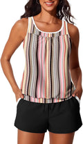 Tankini Swimsuit Two Piece - Tummy Control Relaxed Blouson Fit