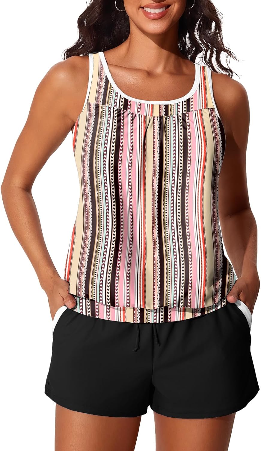 Summer Mae Blouson Women's Tankini Swimsuits for Comfort