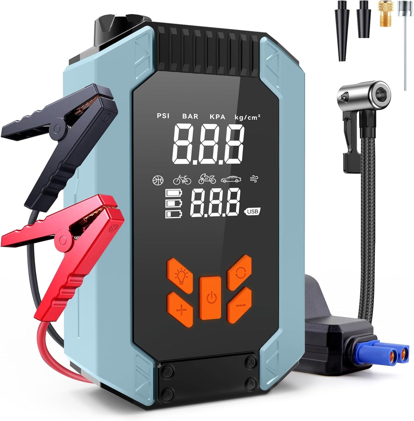 Powerful Portable Jump Starter Combo!