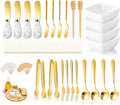 Charcuterie Board Accessories with 3 Oz Ceramic Dip Bowls - Complete