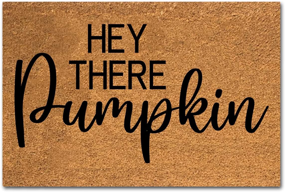 Funny Coir Doormat - Hey There Pumpkin Halloween Welcome Mat