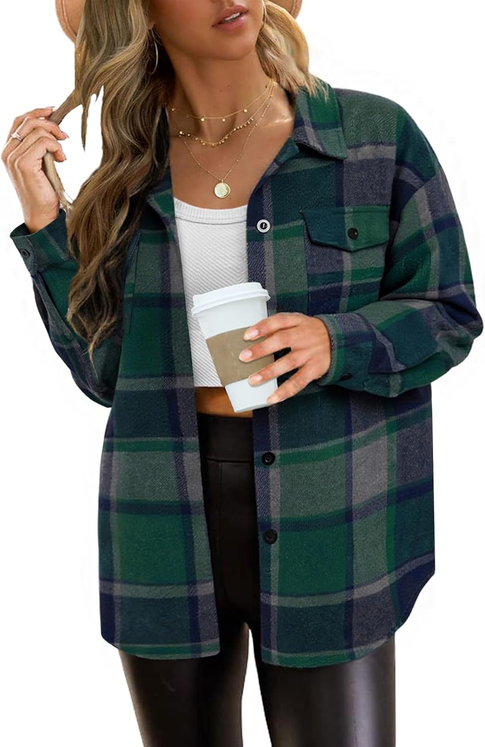 Trendy Queen Womens Flannel Shacket for Stylish Fall Outfits