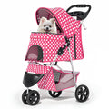 MoNiBloom 3-Wheel Pet Stroller for Small Dogs & Cats - Foldable