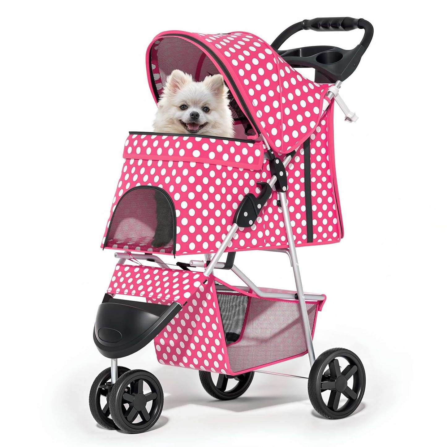 MoNiBloom 3 Wheels Pet Dog Cat Stroller for Small Medium Pets