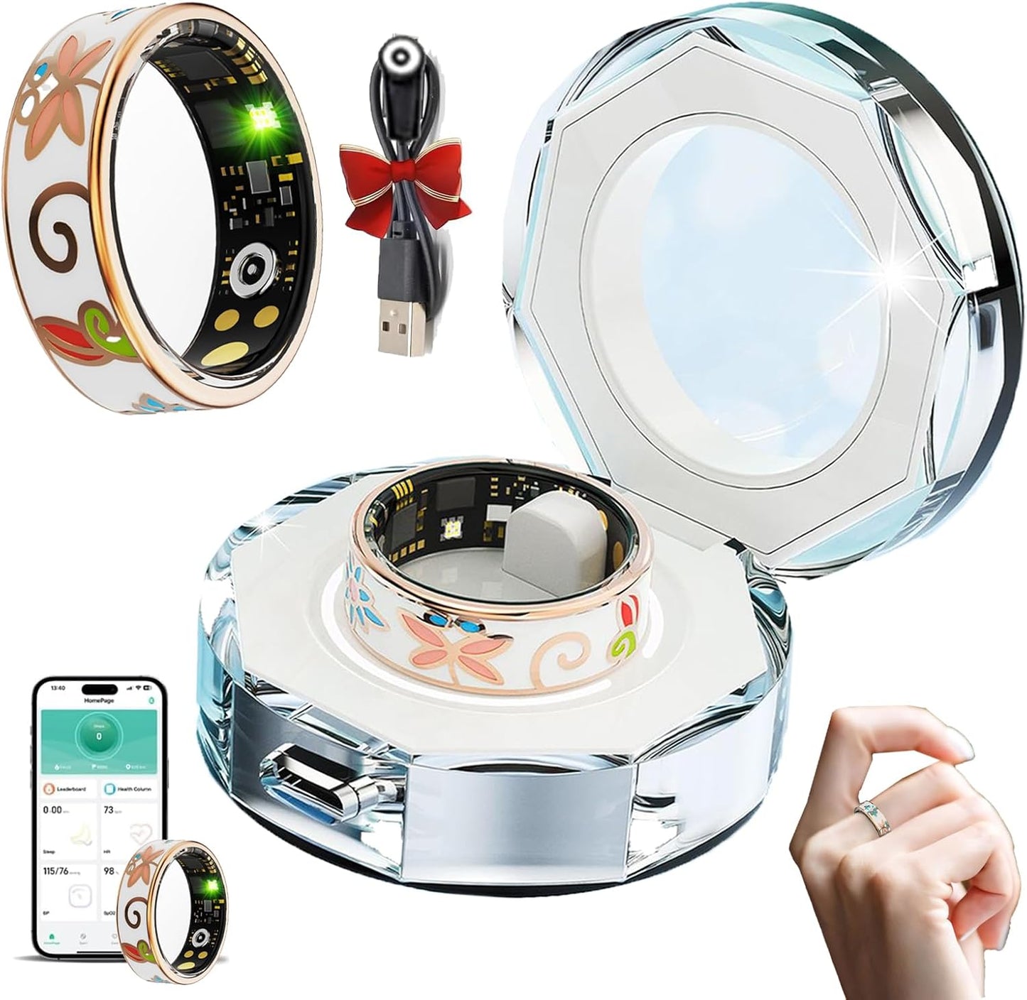 Oracle Smart Ring for Health Tracking, Waterproof & Stylish