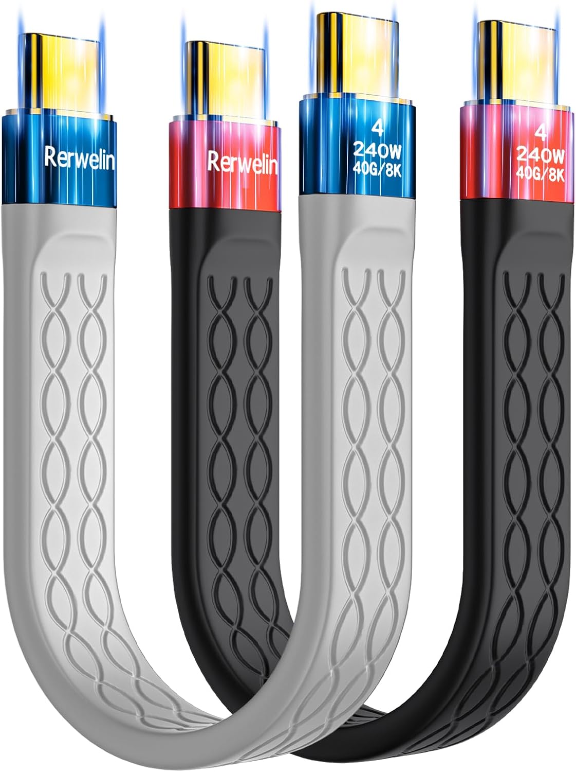 High-Speed Thunderbolt 4 2Pack USB C Cable
