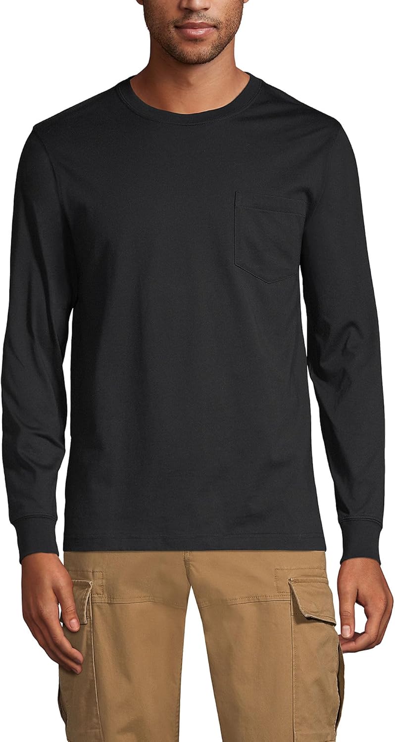 Lands' End Men's Super-T Long Sleeve T-Shirt with Pocket Review