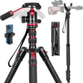 Nietoto 2 in1 Tripod for Camera & Hunting - 68in Heavy Duty