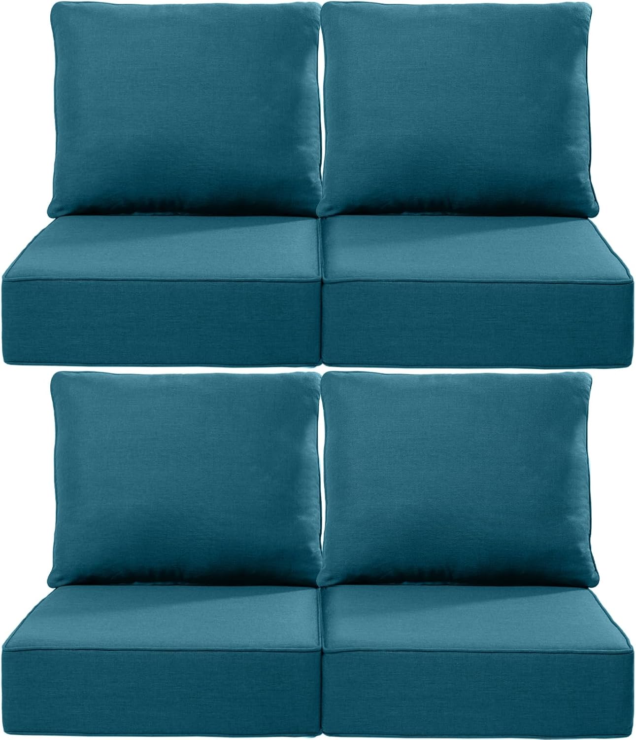 Luxury Outdoor Chair Cushions Set of 4 - Heavy Duty Comfort