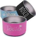 Custom Personalized Stainless Steel Dog or Cat Bowl - Engraved, Non