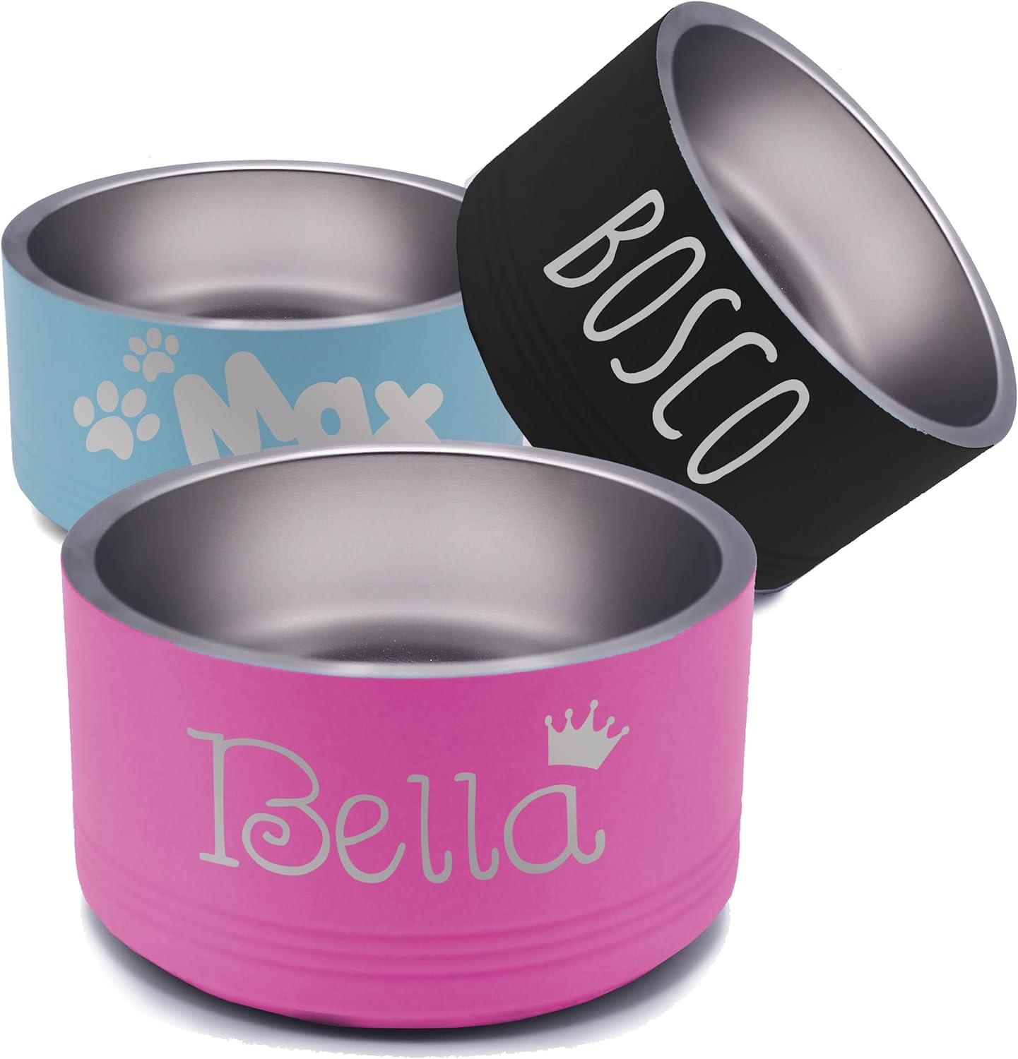 Custom Personalized Stainless Steel Dog or Cat Bowl - Large Size