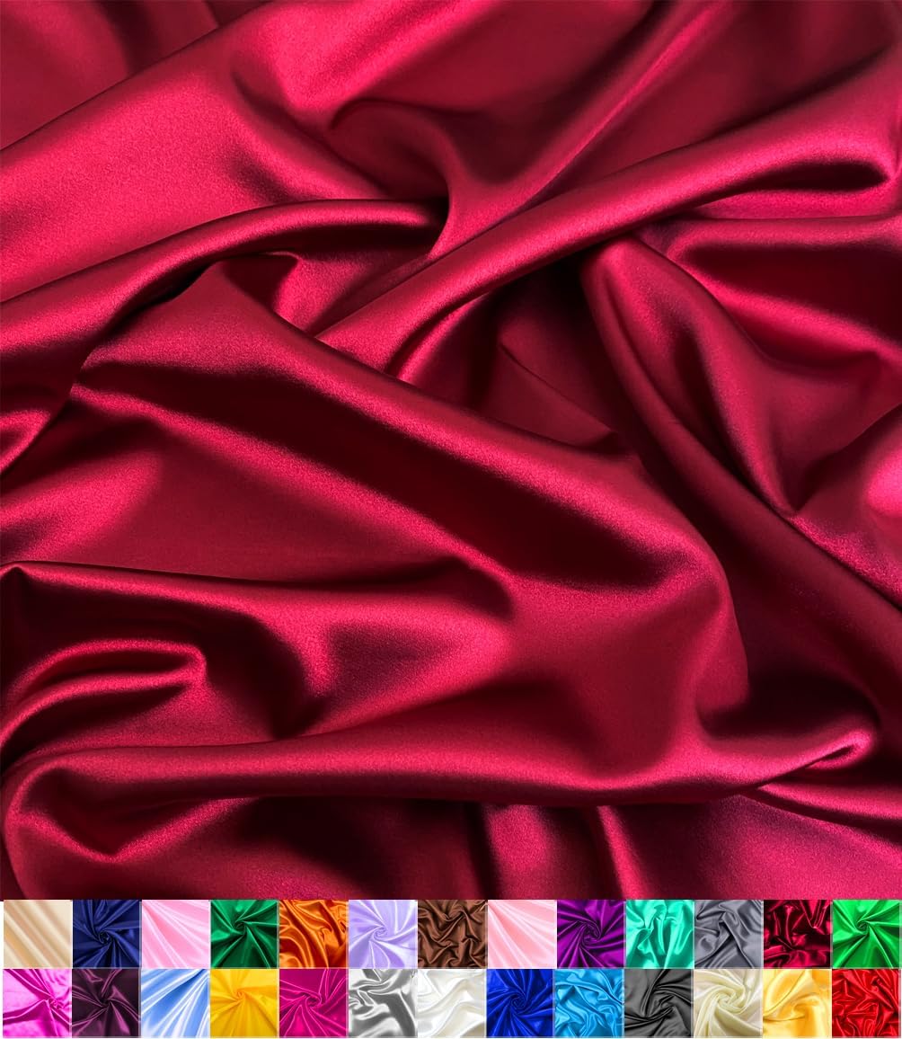 Luxurious Shiny Satin Fabric for Elegant Sewing and Crafts