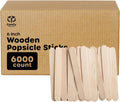 Comfy Package Jumbo 6 in Wooden Popsicle Sticks Case of 6,000