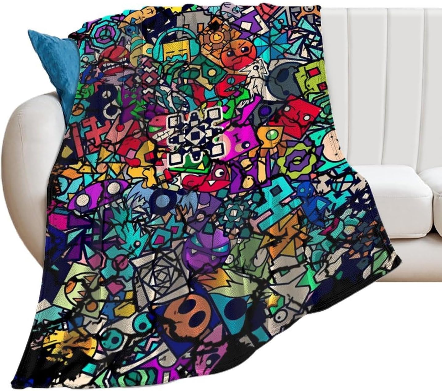 Cozy Geometry Anime Throw Blanket - Summer-ready!