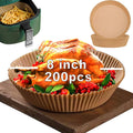 Ninja Air Fryer Liners - 200 Pcs Disposable 8 inch Circle Parchment