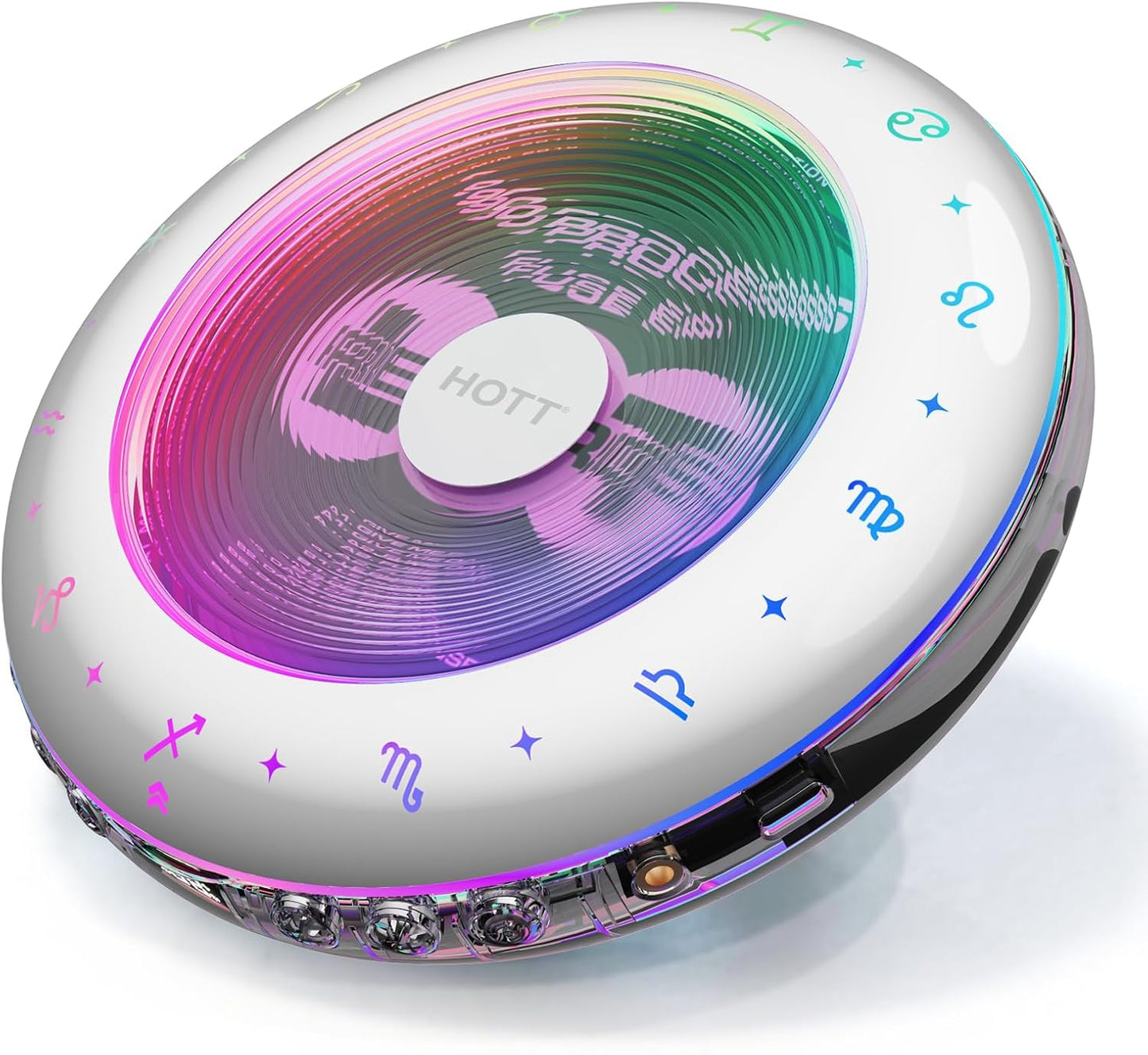 HOTT C901 Portable CD Player with Bluetooth 5.3 and RGB Lights