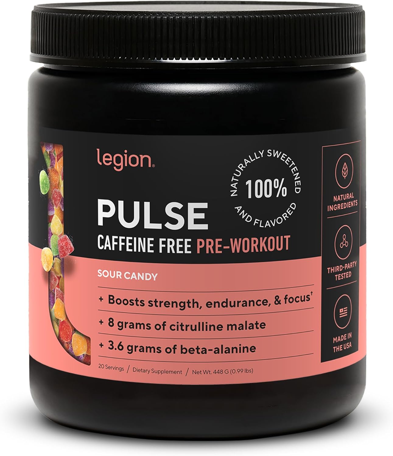 LEGION Pulse Pre Workout Supplement - Natural Energy Booster