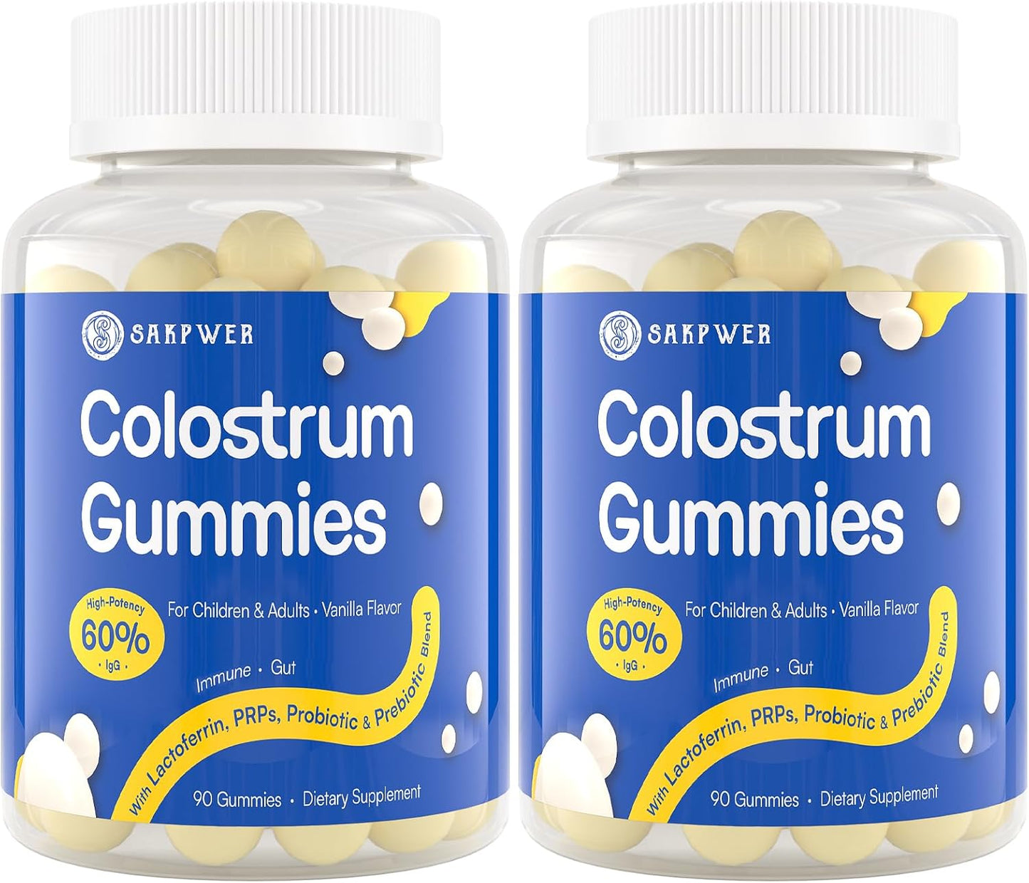 Bovine Colostrum Supplement Gummies with 60% IgG for All Ages