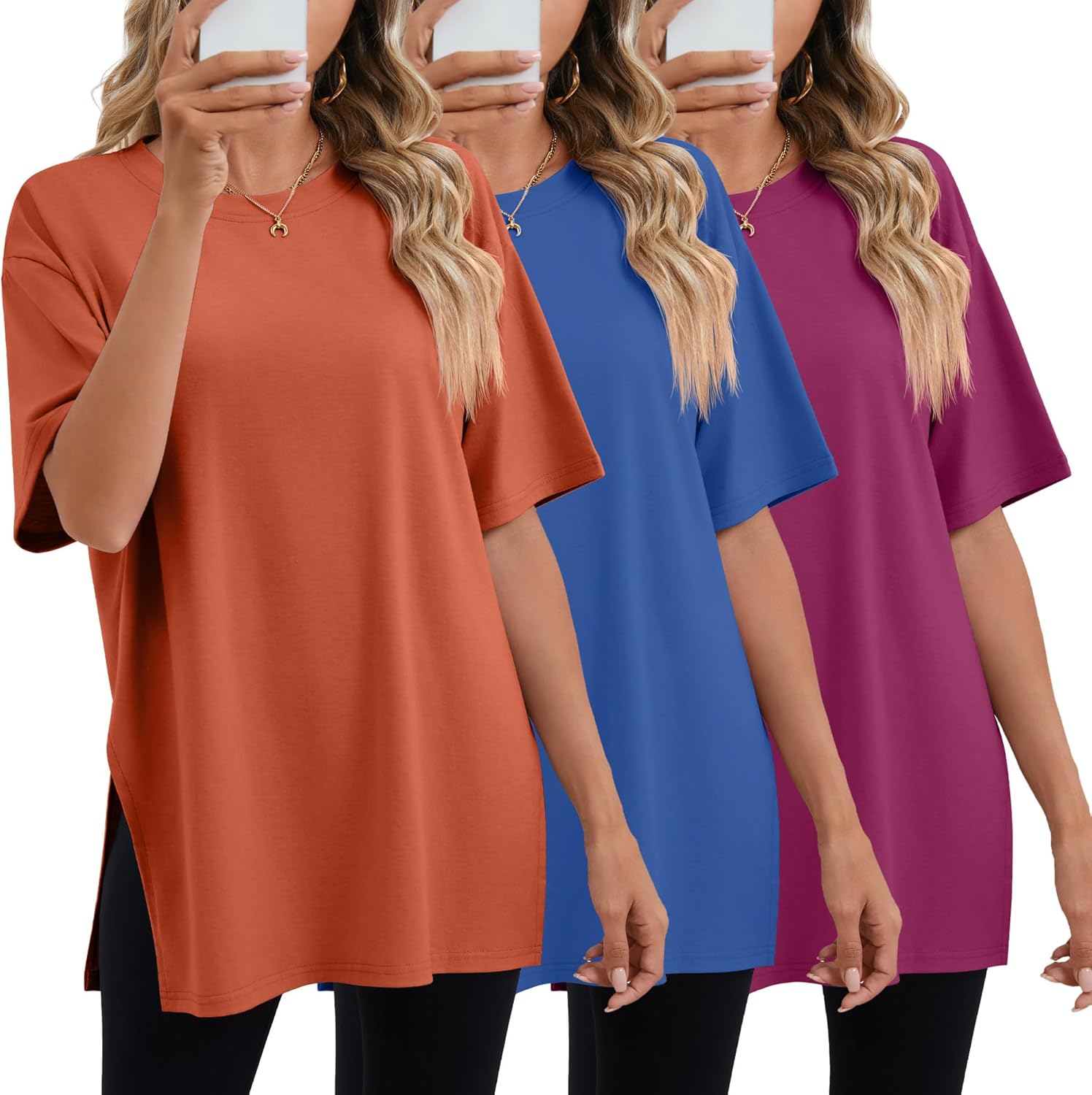 Huukeay Women's Oversized Gym T Shirts for Casual Workout Style
