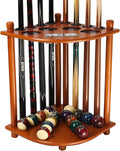 GSE Games & Sports Expert Corner-Style Floor Cue Rack - Space-Saving