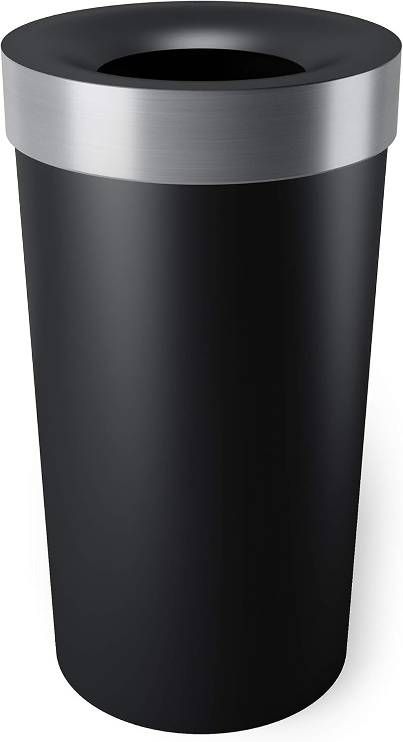 Umbra Vento Kitchen Trash Can: Sleek 16-Gallon Open Top Design