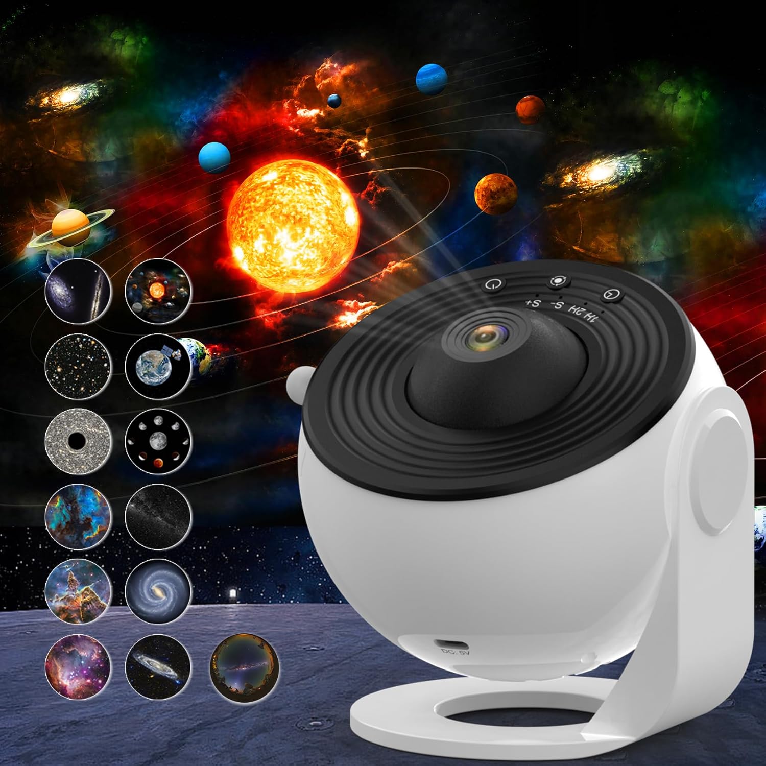 360 Rotation Star Projector with 4K Galaxy Discs - Ausyle