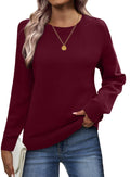 Zeagoo Fall Sweater for Women Crewneck Ribbed Knit Pullover - Cozy