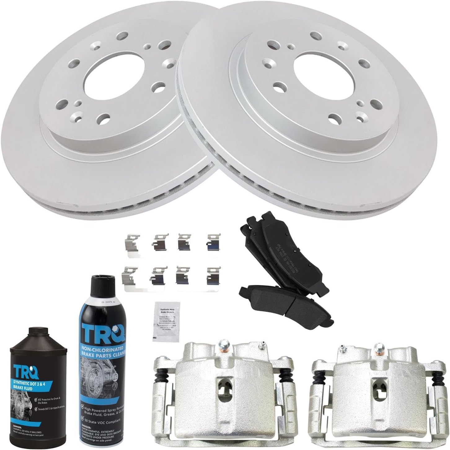 TRQ Front Brake Pad & Rotor Kit for 2005-2006 GMC Sierra 1500