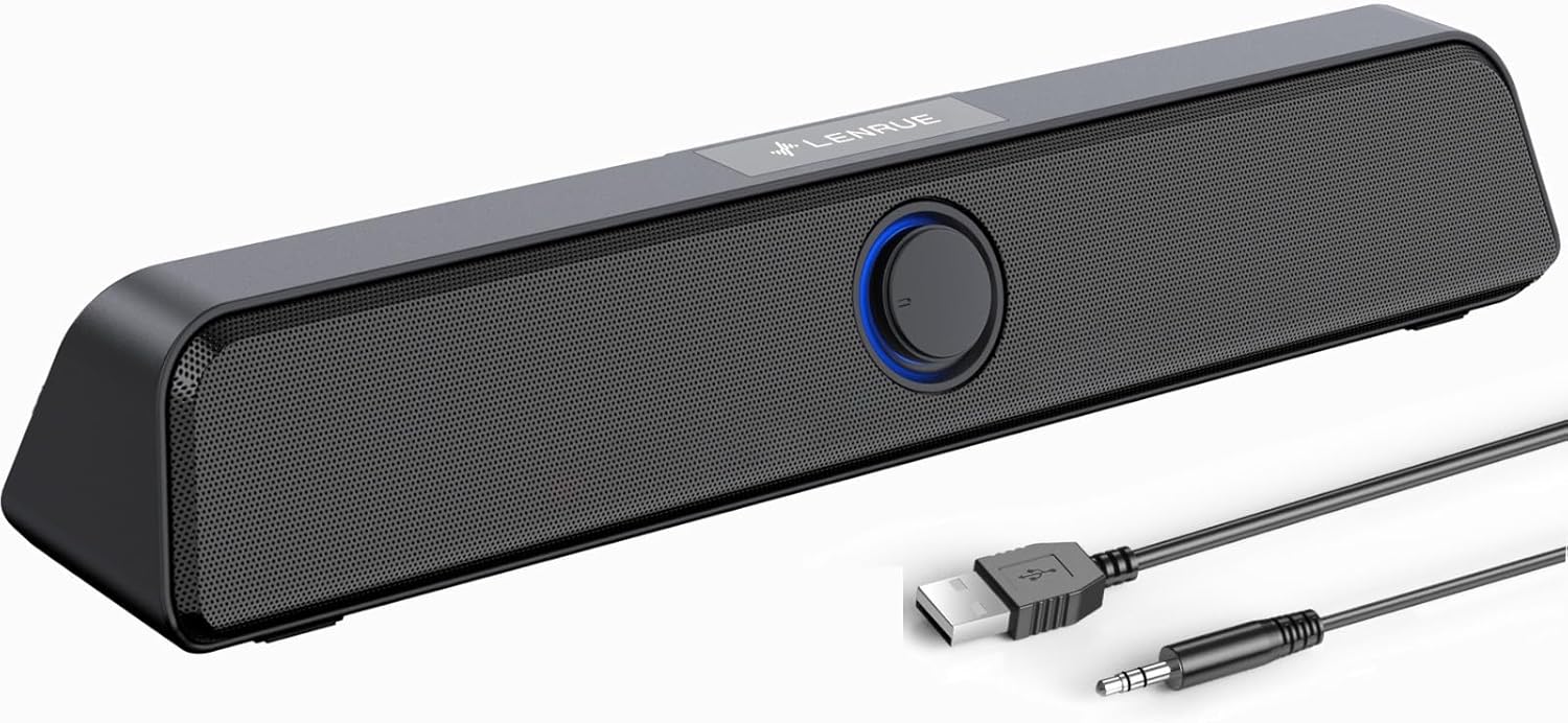 LENRUE 10W Computer Speaker - Clear Sound, USB Powered