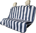 Back Seat Cover Blue Stripe for Car Trucks Van SUV - Waterproof Rear