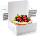 White Cake Box 16 x 16 x 6 in 20 Pack - Sturdy Bakery Boxes