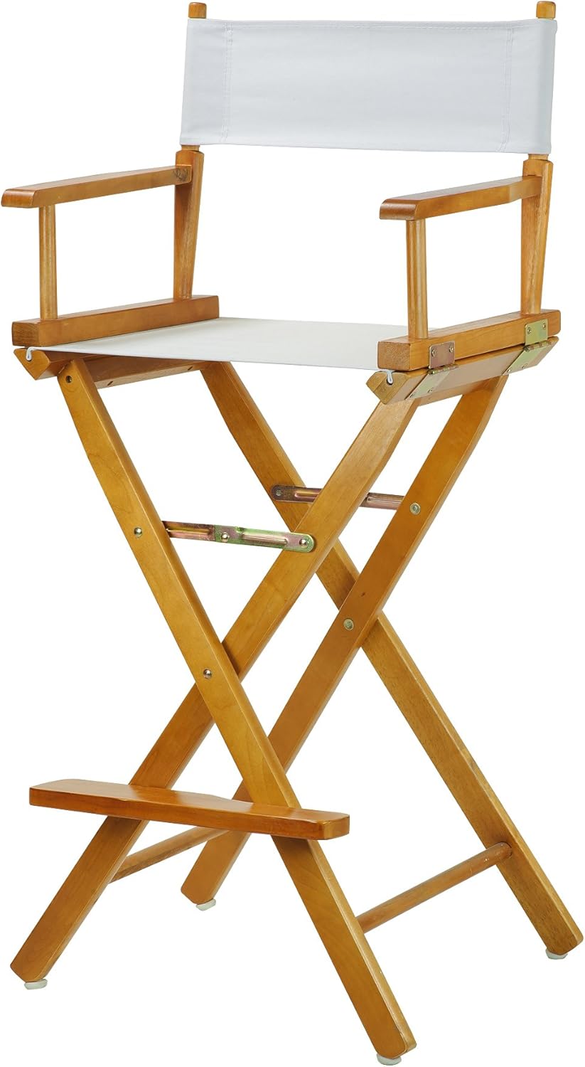 Casual Home 30 in Director's Chair with Honey Oak Frame