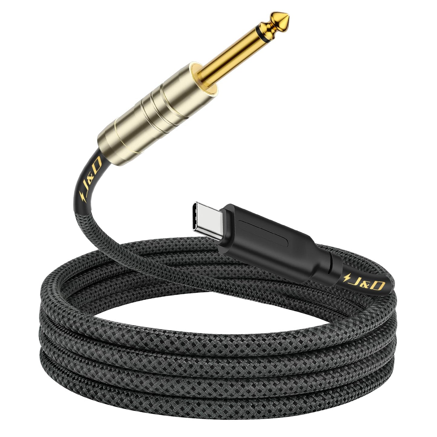 High-Quality J&D USB C Guitar Audio Cable for Pro-Level Recordings