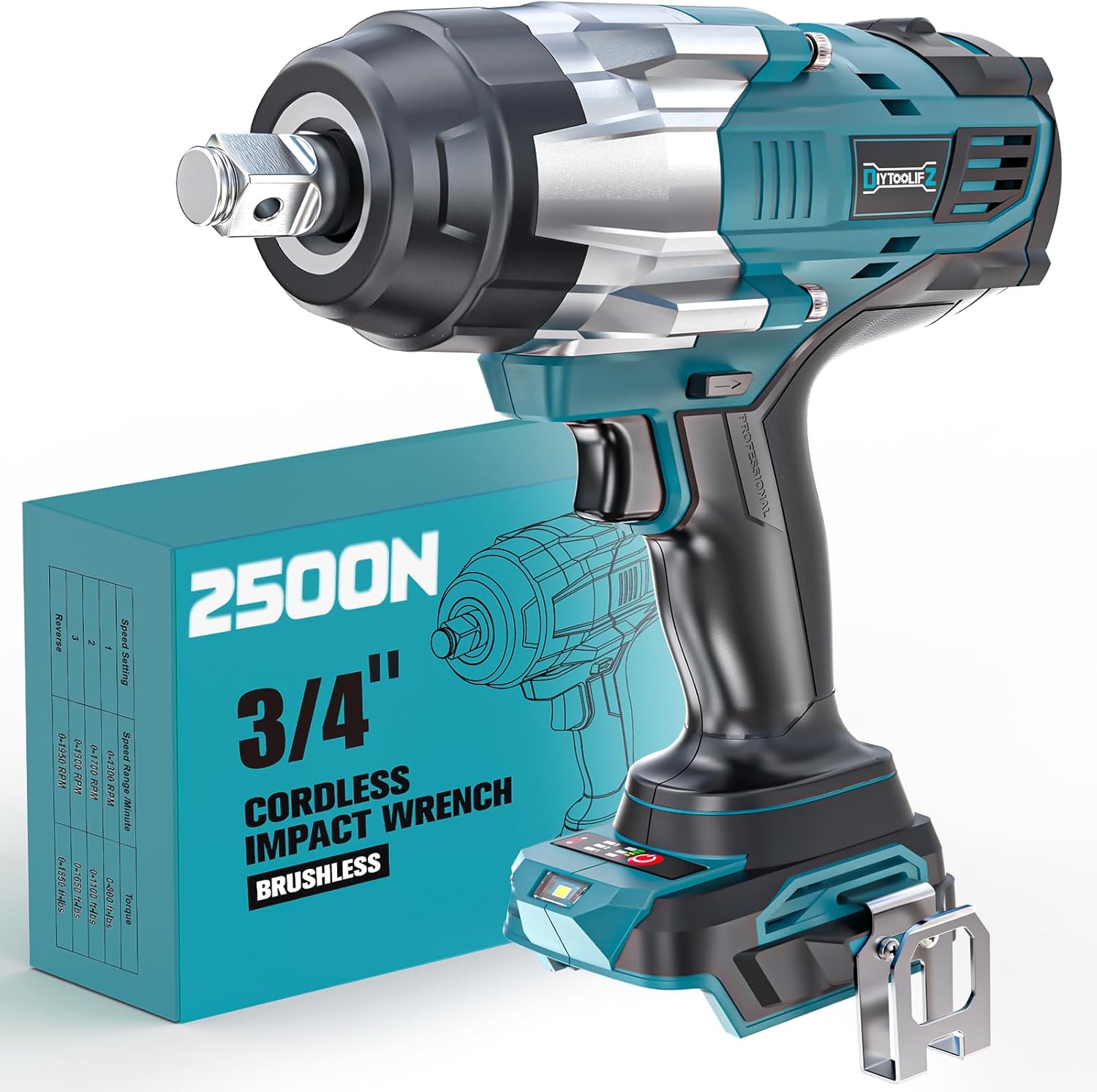 3/4 Cordless Impact Wrench for Makita 18v Battery - High Torque