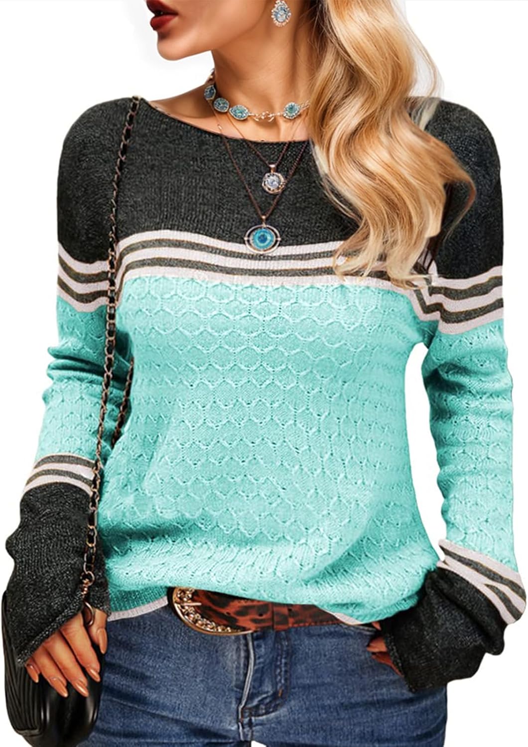 Womens Sweaters Fall 2025 Fashion Lightweight Pullover Tops