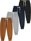 4 Pack Toddler and Boys Joggers Sweatpants Cotton Active Pants - Pack