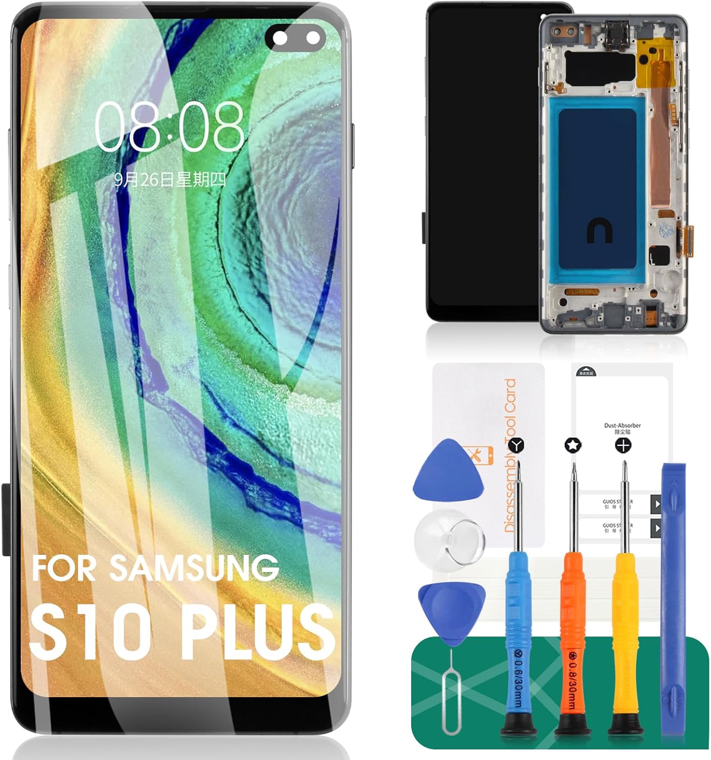 TFT for Samsung S10 Plus LCD Screen Replacement with Frame