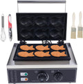Nonstick Fish Waffle Maker 1550W Electric - 6 Cones Included | TREMENPOW