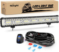 Side Shooter LED Light Bar 20 in Triple Row Combo - Wide Flood Spot
