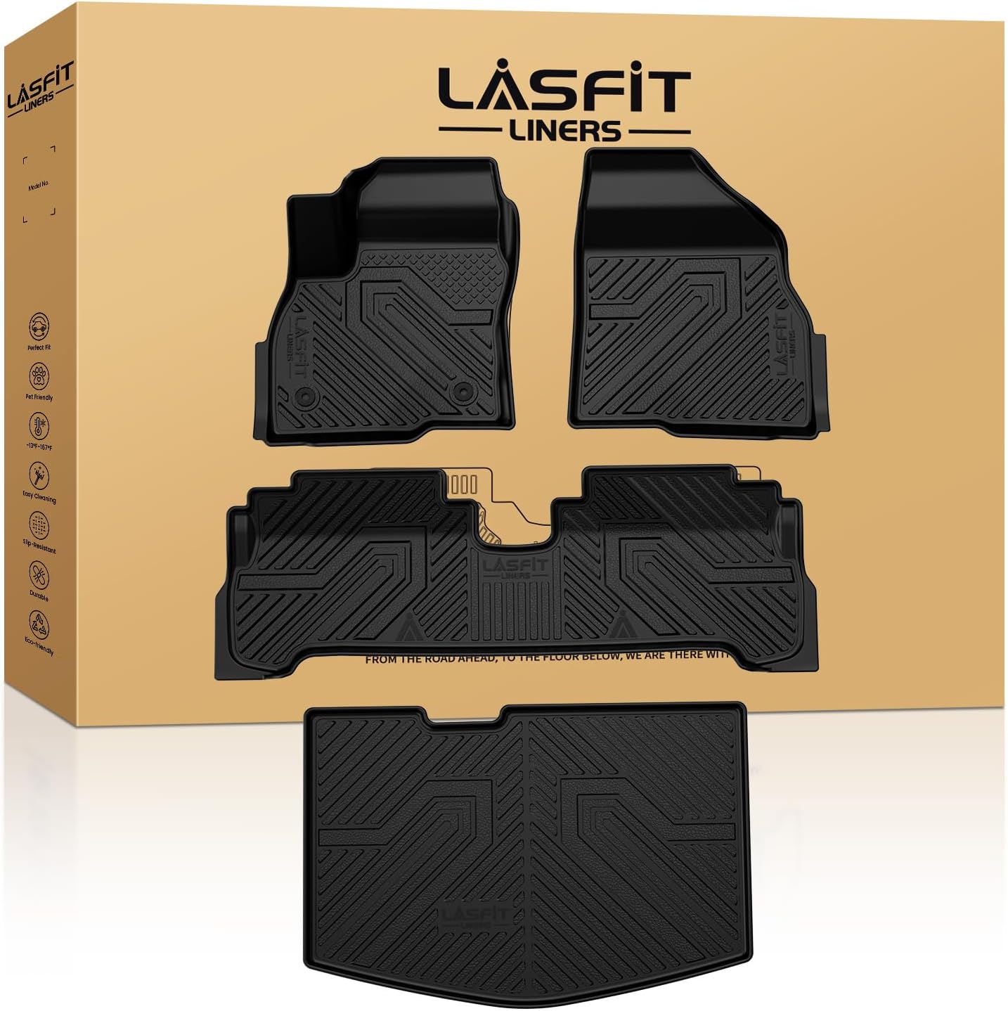 LASFIT Floor Mats & Cargo Liner for Chevrolet Bolt EV 2017-2023