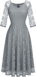 Timeless Long-Sleeve Lace Dress for Wedding Guests and Events
