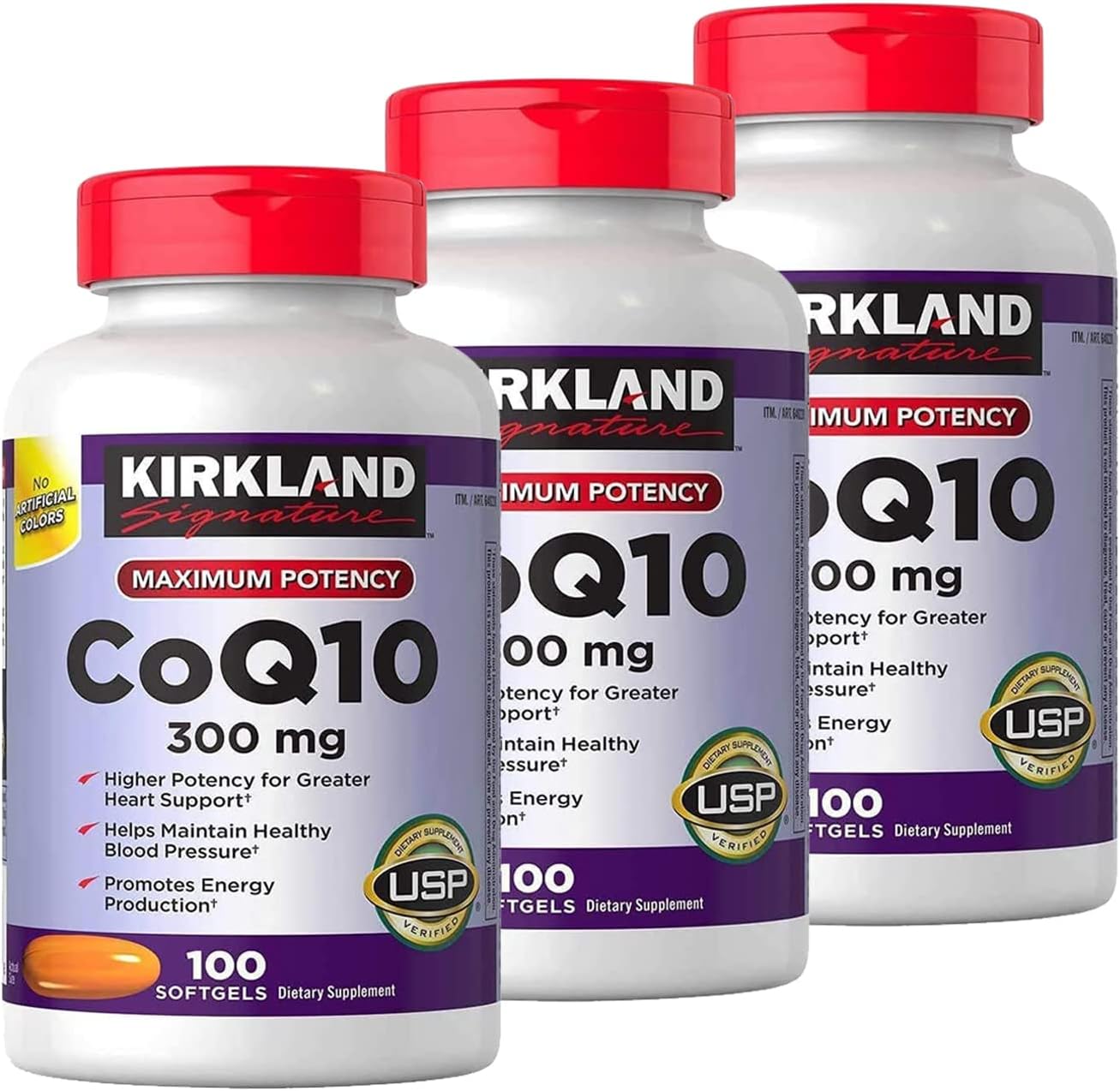 Kirkland Signature CoQ10 300 mg Softgels for Energy and Health