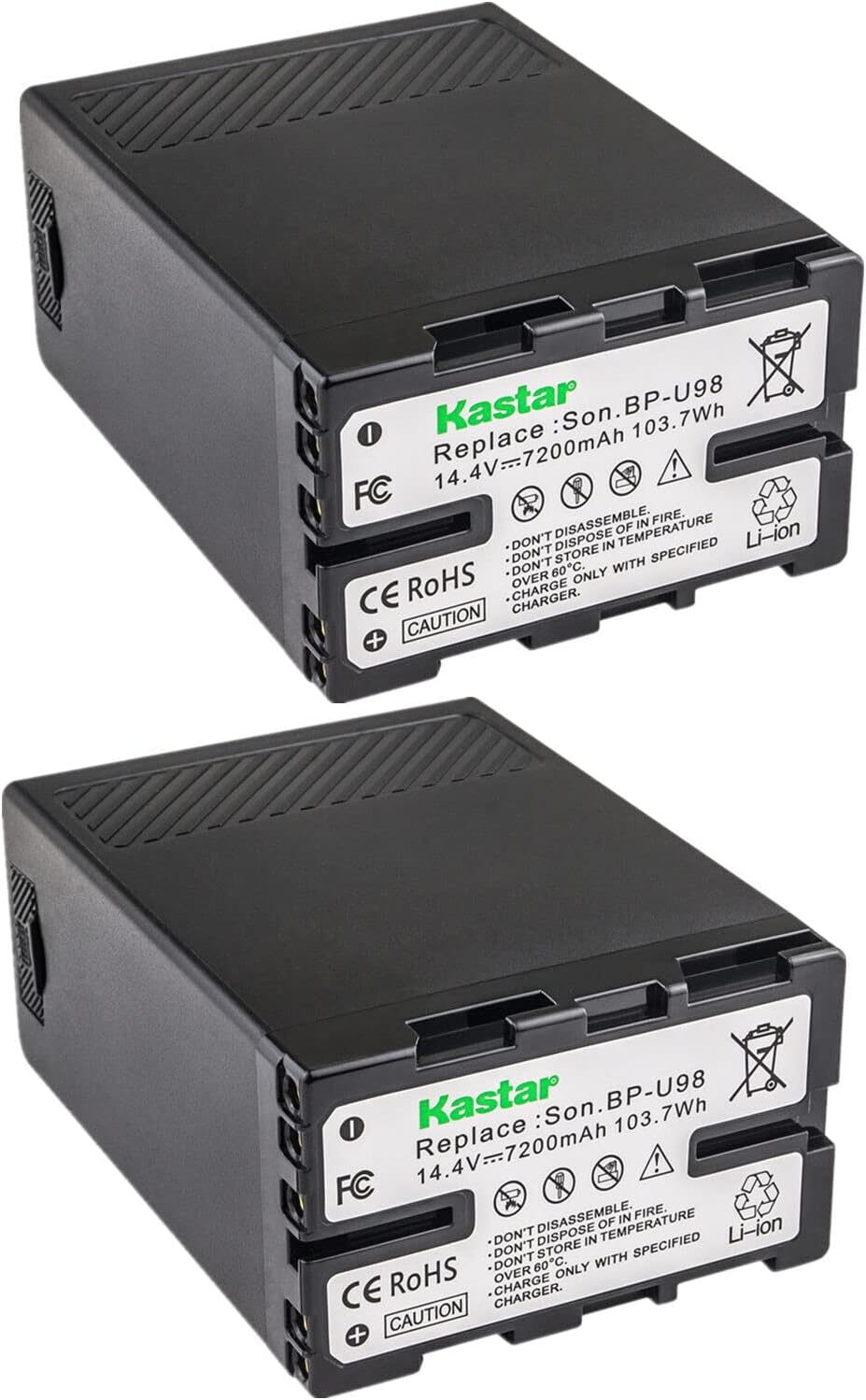 Kastar 2-Pack BP-U98 Battery Replacement for Sony Cameras