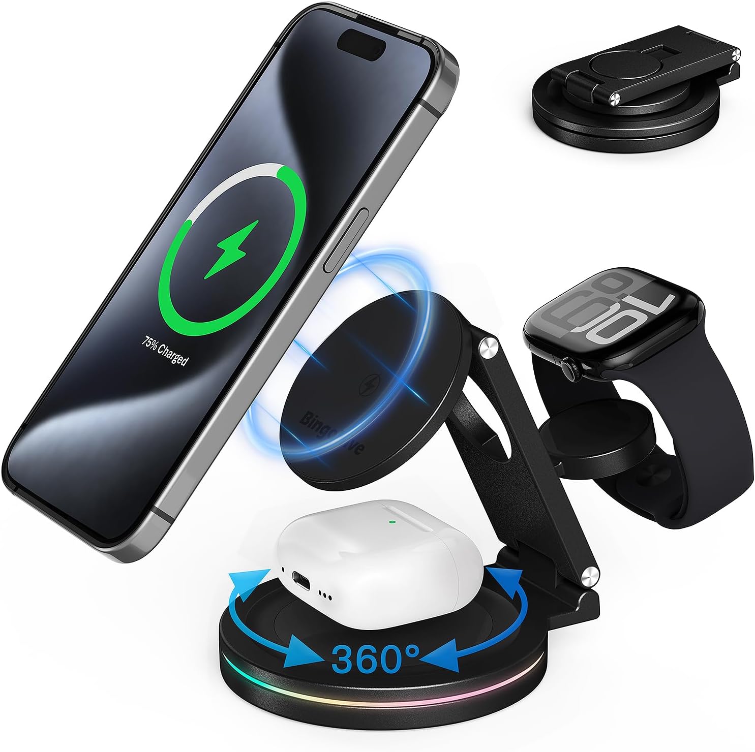3-in-1 Fast Wireless Charger by BingoHive