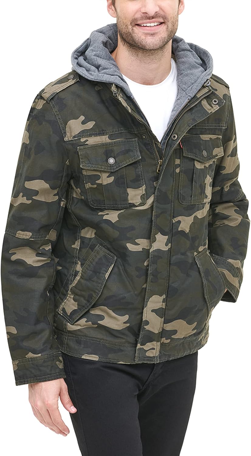 Levi's Men's Washed Cotton Hooded Military Jacket Review