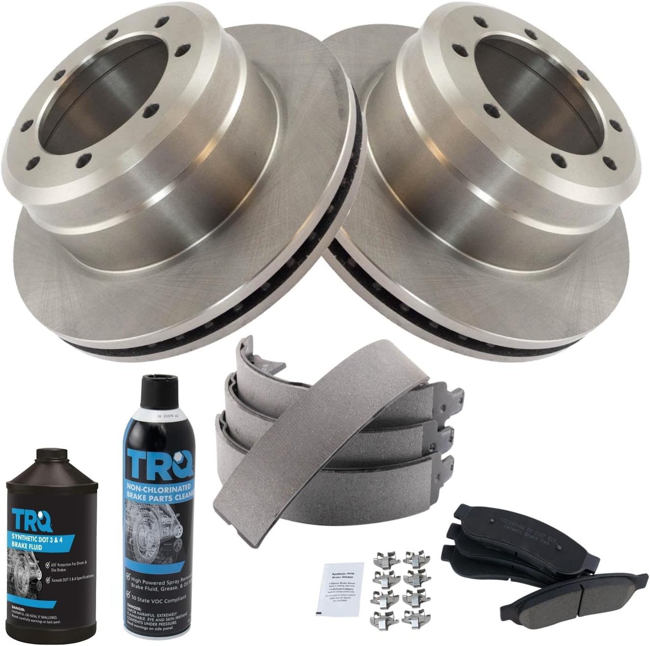 TRQ Rear Brake Pad & Rotor Kit for 2005-2012 Ford F-350