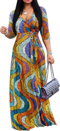 Womens Casual V Neck Sundress in Plus Size for Summer Wear