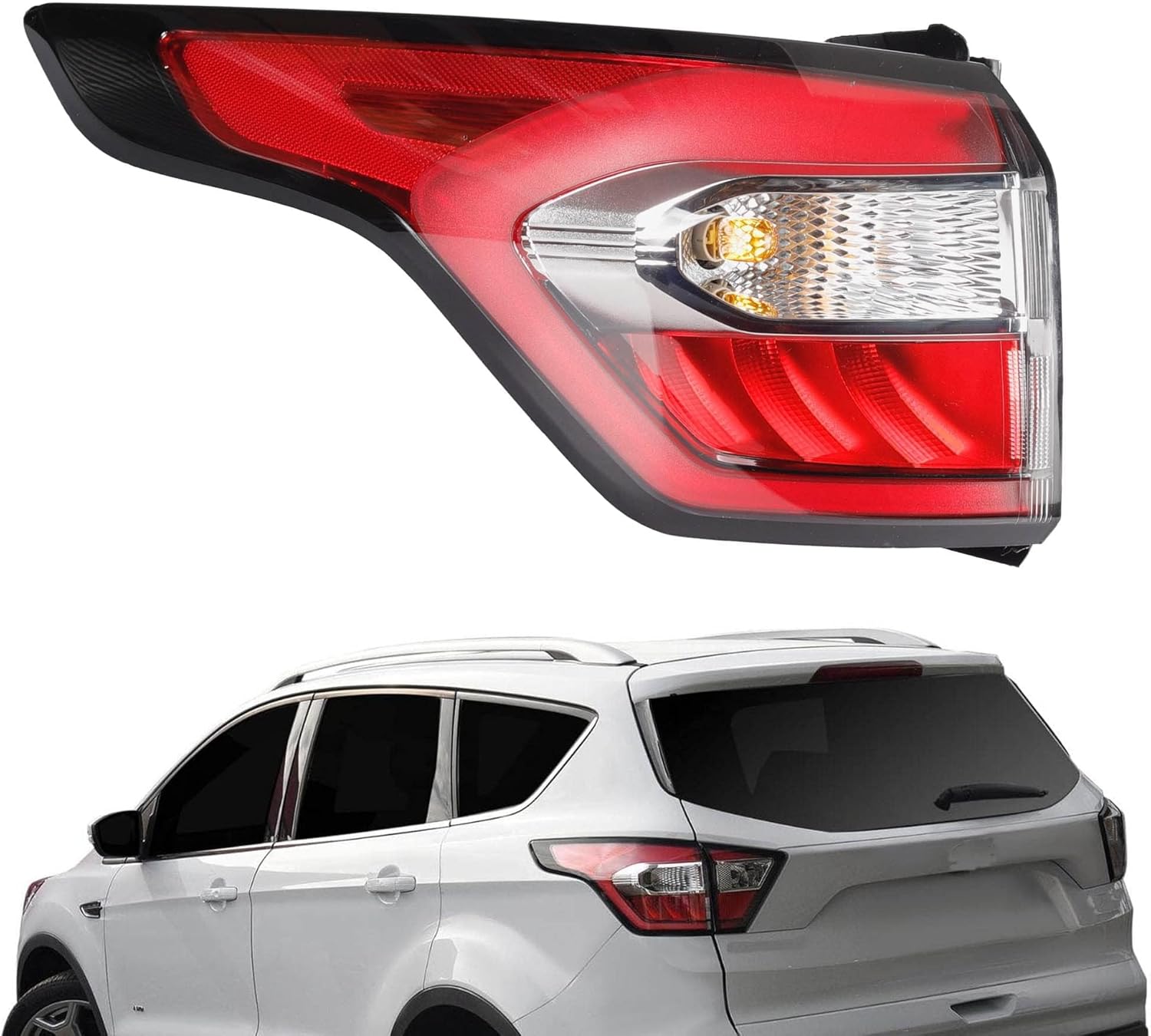 Dasbecan Left Driver Side Tail Light Assembly for Ford Escape