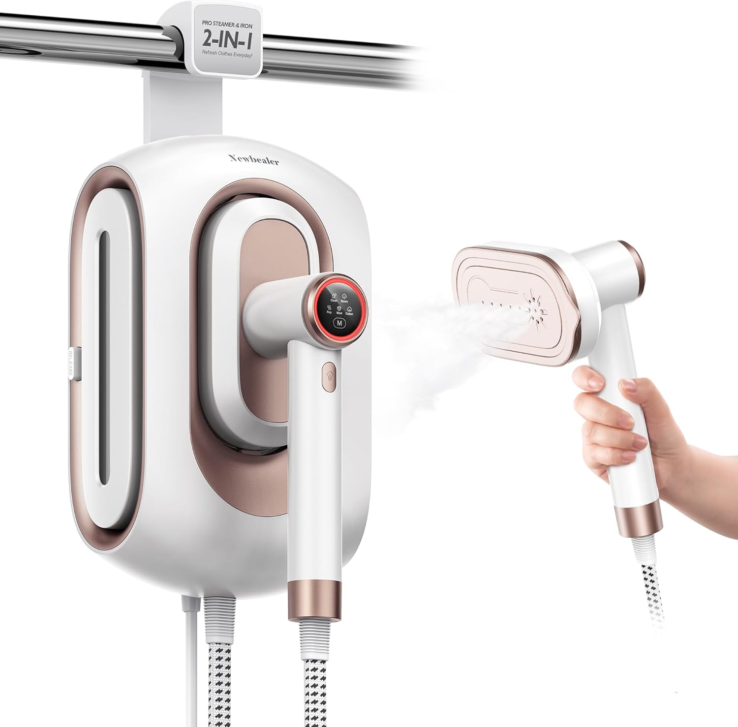Newbealer 2In1 Pro Steam Station Iron for Effortless Ironing