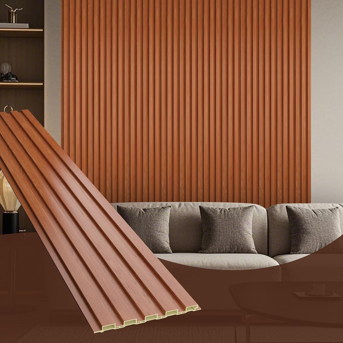 OUZUGIE WPC Acoustic Slat Wall Paneling for Stylish Interiors